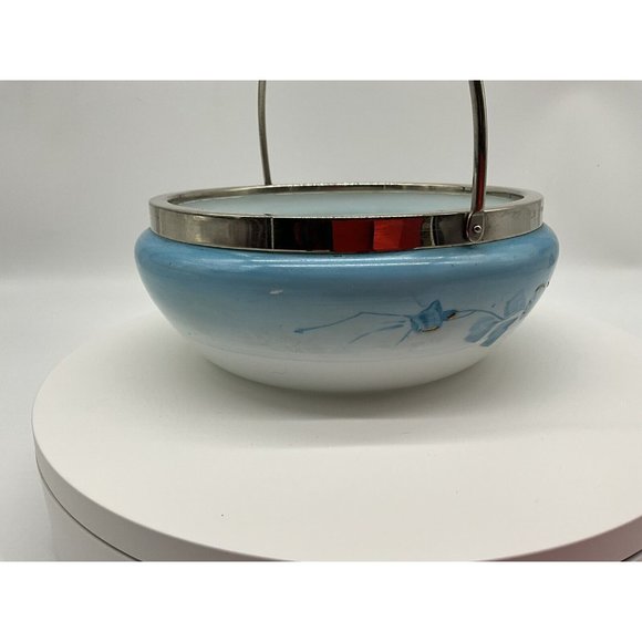 Hand Painted Satin Glass Bon Bon Dish - Picture 14 of 16